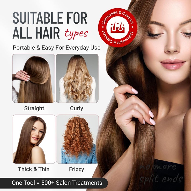 Split ender Mini 2 – Original Cordless Split End Hair Trimmer for Dry, Damaged, Brittle, Curly, Frizzy, or Straight Hair – Rechargeable Hair Clipper, Home Styling Tool for Split Ends (Black) - Image 3